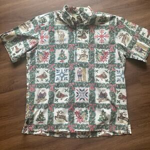 Limited Issue 2000 Reyn Spooner Mele Kalikimaka Hawaiian Shirt Mens size L